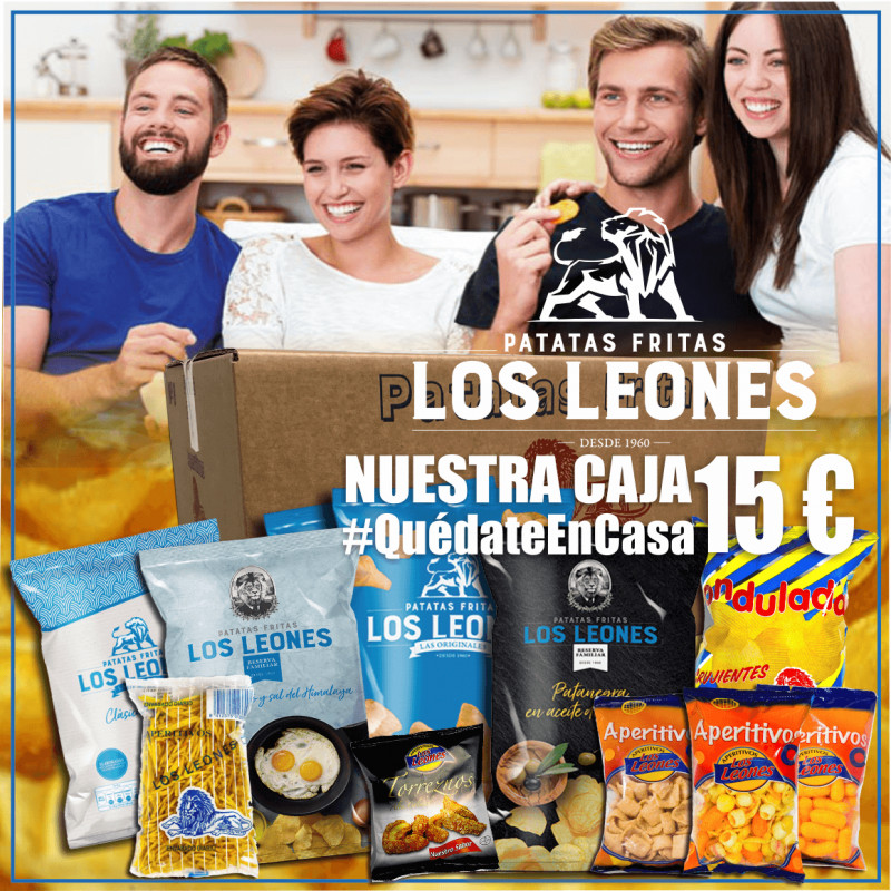 Patatas Fritas Los Leones se suma a la iniciativa #quédateencasa con una oferta de aperitivos perfecta para el hogar.