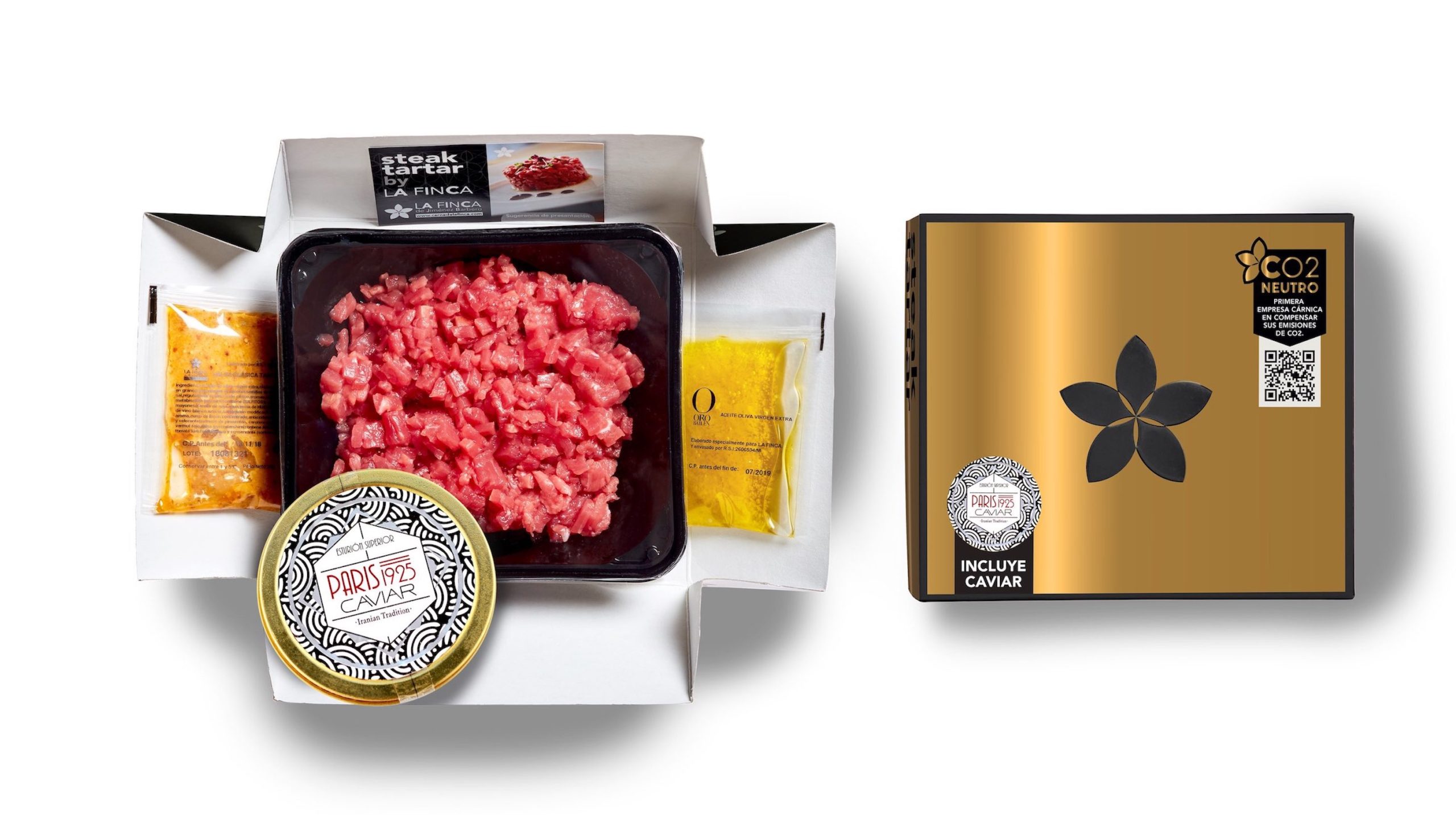 Steak Tartar Oro de La Finca con Caviar París 1925, el bocado más elegante de esta Navidad